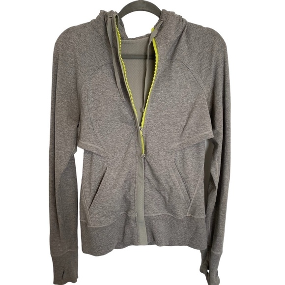 Lululemon After Asana Hoodie Size 8 Heathered Medium Grey - Picture 11 of 16